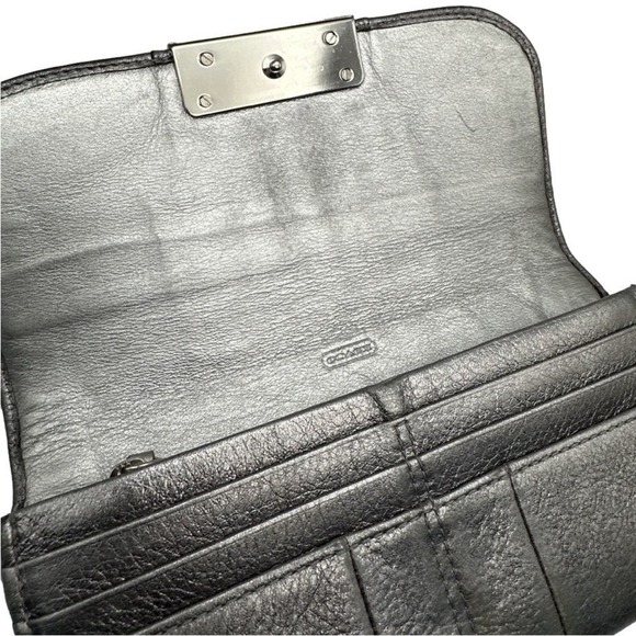 COACH Metallic Silver Wallet - Picture 8 of 13
